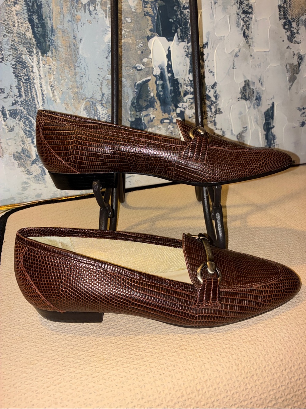🍁EUC Naturalizer Genuine Leather Loafers Made in Brazil Size 8 Narrow 🍁